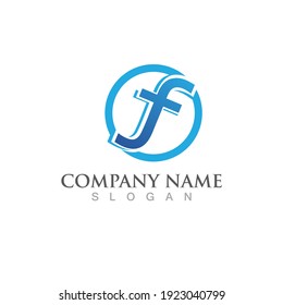 F Letter Vektorsymbol-Design