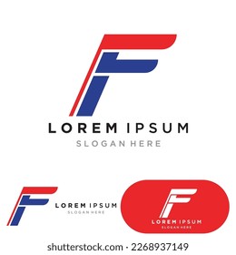 F Diseño de ilustraciones de iconos vectoriales de letras