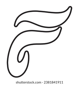 F Diseño de ilustraciones de iconos vectoriales de letras