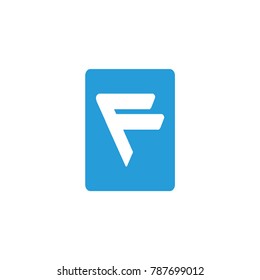 f letter vector logo