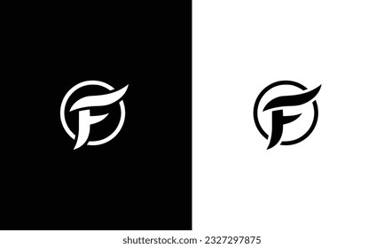 f resumen del logotipo del vector de letra