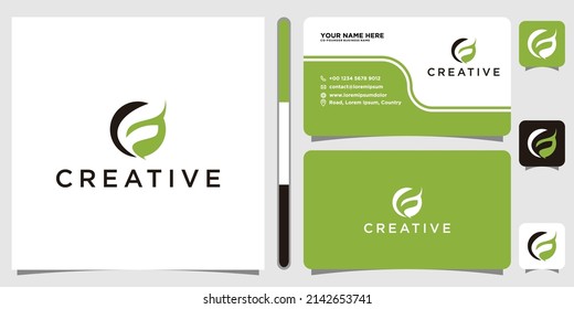 F Letter vector Logo and business card tamplate