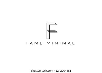 f letter vector logo design template.Minimal f initial Beautiful Logotype Luxury icon concept. Modern logo for company or business identity.