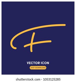 "F" Letter Vector Logo Illustration