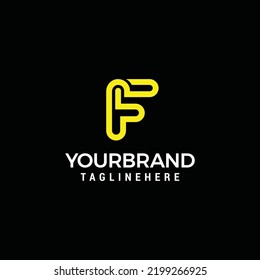 F letter vector Logo Line Design Template Vector