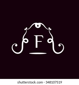 F letter vector logo template (sign, symbol, emblem, ornament)