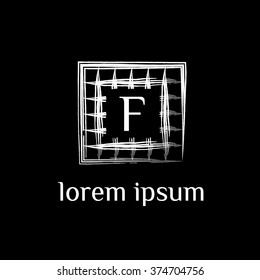 F letter vector logo template (sign, symbol, emblem, ornament)