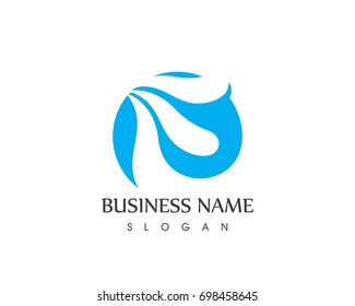 F Letter Wave Splash Logo
