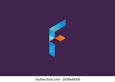F letter web logo , f logo design template.