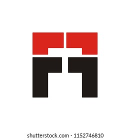 F F letters. double F letter. F letter mirror effect square. vector illustration. logo modern creative