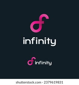 A F letters and infinity sign logo template for business identity