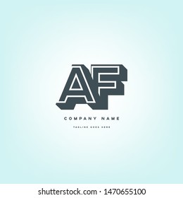 A F letters Joint logo icon vector template.