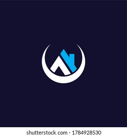 Letras A y F. Plantilla de icono del logotipo de la propiedad conjunta para el diseño del logotipo corporativo y de la tarjeta de visita