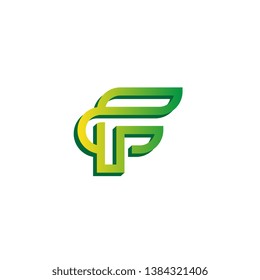 F Line Art Logo Icon 