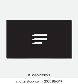 F LINES LOGO DESIGN VECTOR