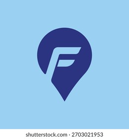 F location mark logo design