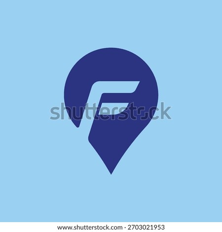 F location mark logo design