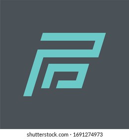 F logo abstracto limpio, simple y limpio.