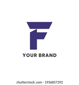 F Logo Abstract Unique Simple alphabet letter Unique logo for business and company. Creative lettering and corporate identity. Branding design