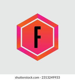 F logo Diseño de vectores coloridos. Concepto de icono. Resumen moderno