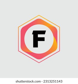 F logo Colorful Vector Design. Icon Concept. Abstract modern
