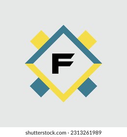 F logo Colorful Vector Design. Icon Concept. Abstract modern