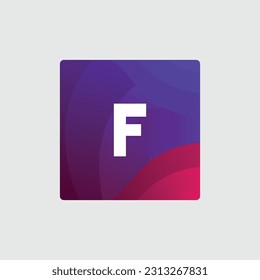 F logo Diseño de vectores coloridos. Concepto de icono. Resumen moderno