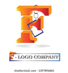 F - logo company design vector