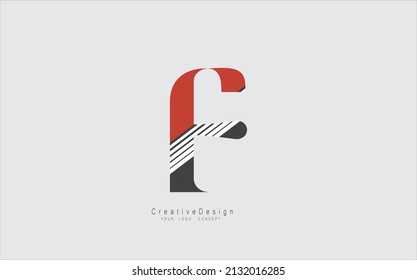 F logo concepts vector design template, icon, emblem with white background