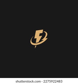F Logo mit kreativer, moderner Unternehmenstypo-Vektorvorlage. F Design elektrischer Logos.
