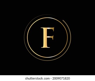 F Logo Design for business and company identity. Creative F letter with luxury concept