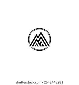 F logo design element technology