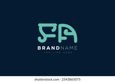 F and A logo design. FA abstract Letters Logo Monogram. This logo design is the process of creating a visual symbol that represents a brand, company, or individual.