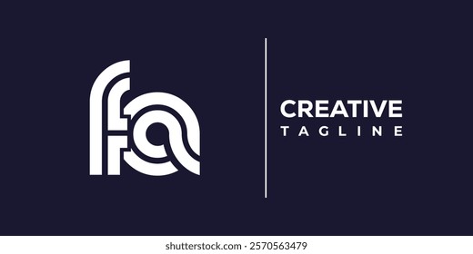 F and A logo design. FA abstract Letters Logo Monogram. This logo design is the process of creating a visual symbol that represents a brand, company, or individual.