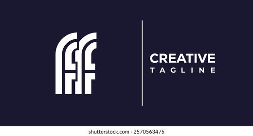 F and F logo design. FF abstract Letters Logo Monogram. This logo design is the process of creating a visual symbol that represents a brand, company, or individual.