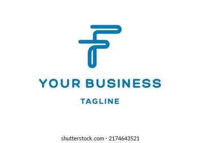 F logo design, icon, symbol, letter, initial, monogram. With dynamic monoline shape. Perfect for tech, consulting, or creative businesses seeking a sleek and minimalistic identity.