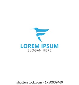 F logo design, f letter logo vector illustration