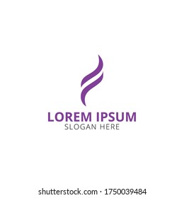 Diseño del logotipo F, f ilustración vectorial del logotipo de la letra