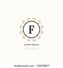F logo design, luxury and elegant letter f monogram.