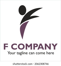 Diseño del logotipo F en temas comunitarios y sin fines de lucro