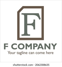 F Logo-Design auf Computerthema