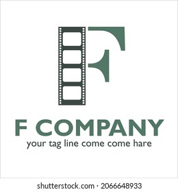 Diseño del logo F sobre el tema de la fotografía