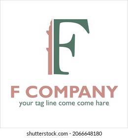 F logo design on Religious theme