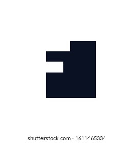 F logo design simple modern template