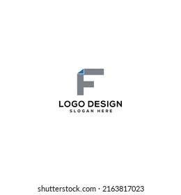 F logo design vector illustration