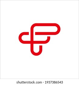 F logo design vector sign 