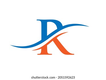 F Plantilla vectorial de diseño de logotipos. Letra inicial R Logotipo Para Identidad De Empresa