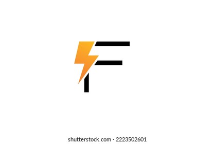 F Logo Energie Vektor für Identitätsfirma. Initial Letter volt Template Vektorgrafik für Ihre Marke.