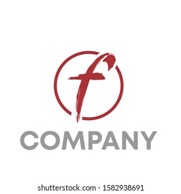 F logo icon design template sign