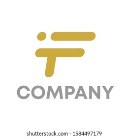 f logo icon design template sign